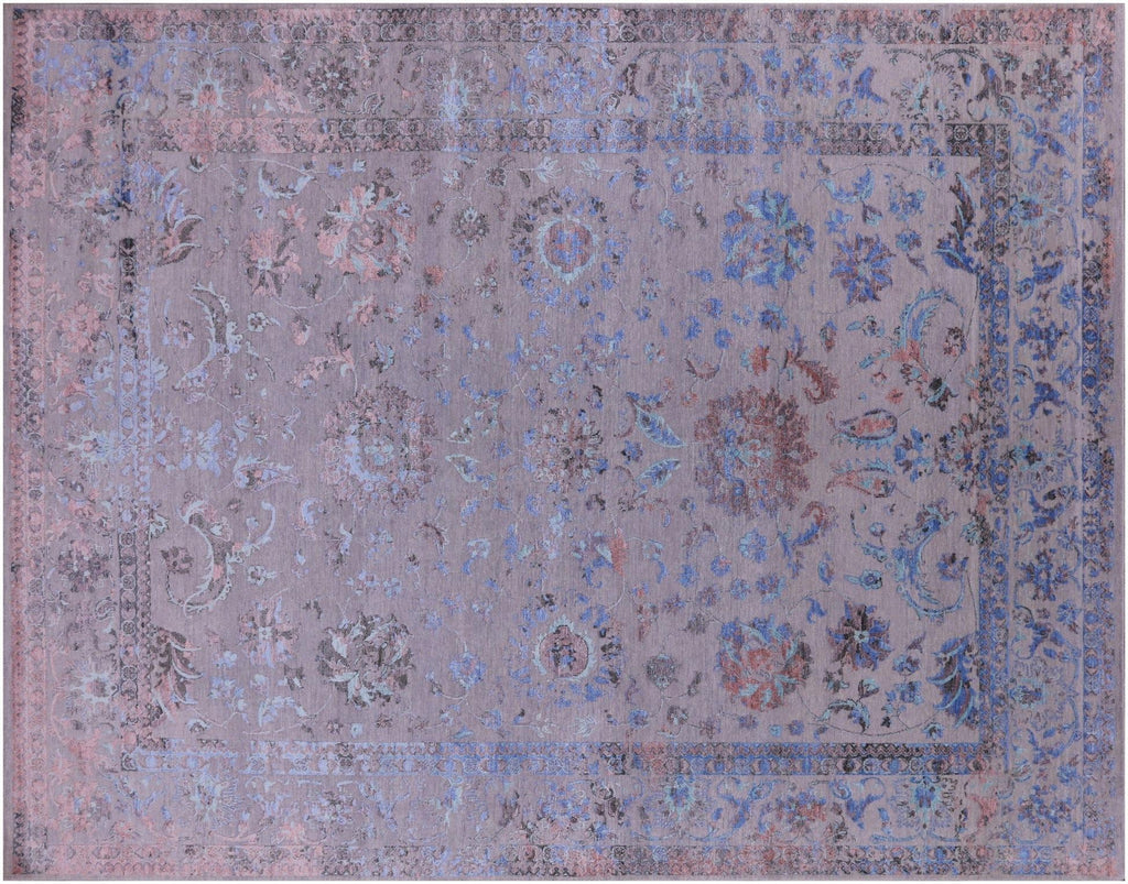 Hand-Knotted Persian Tabriz Wool & Silk Rug - Manhattan Rugs