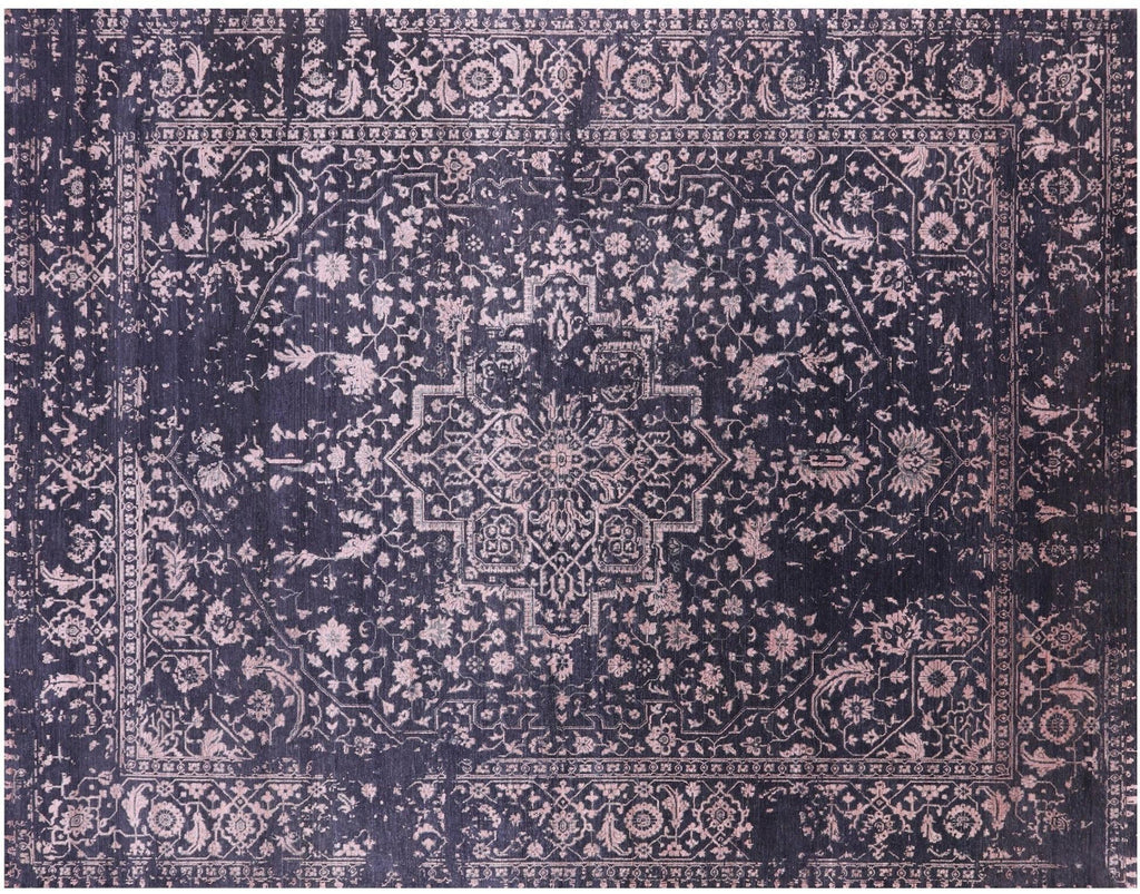 Handmade Wool & Silk Persian Heriz Serapi Rug - Manhattan Rugs