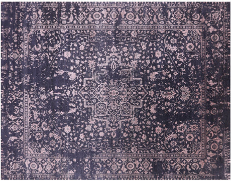 Handmade Wool & Silk Persian Heriz Serapi Rug - Manhattan Rugs