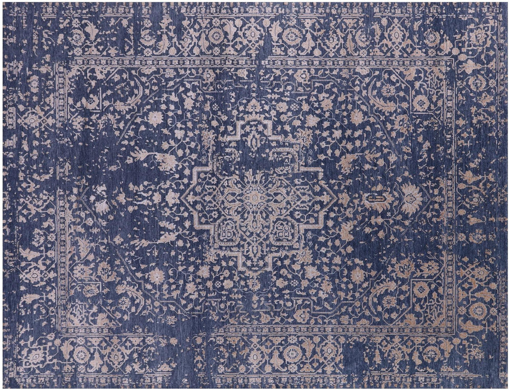Persian Heriz Serapi Wool & Silk Handmade Rug - Manhattan Rugs