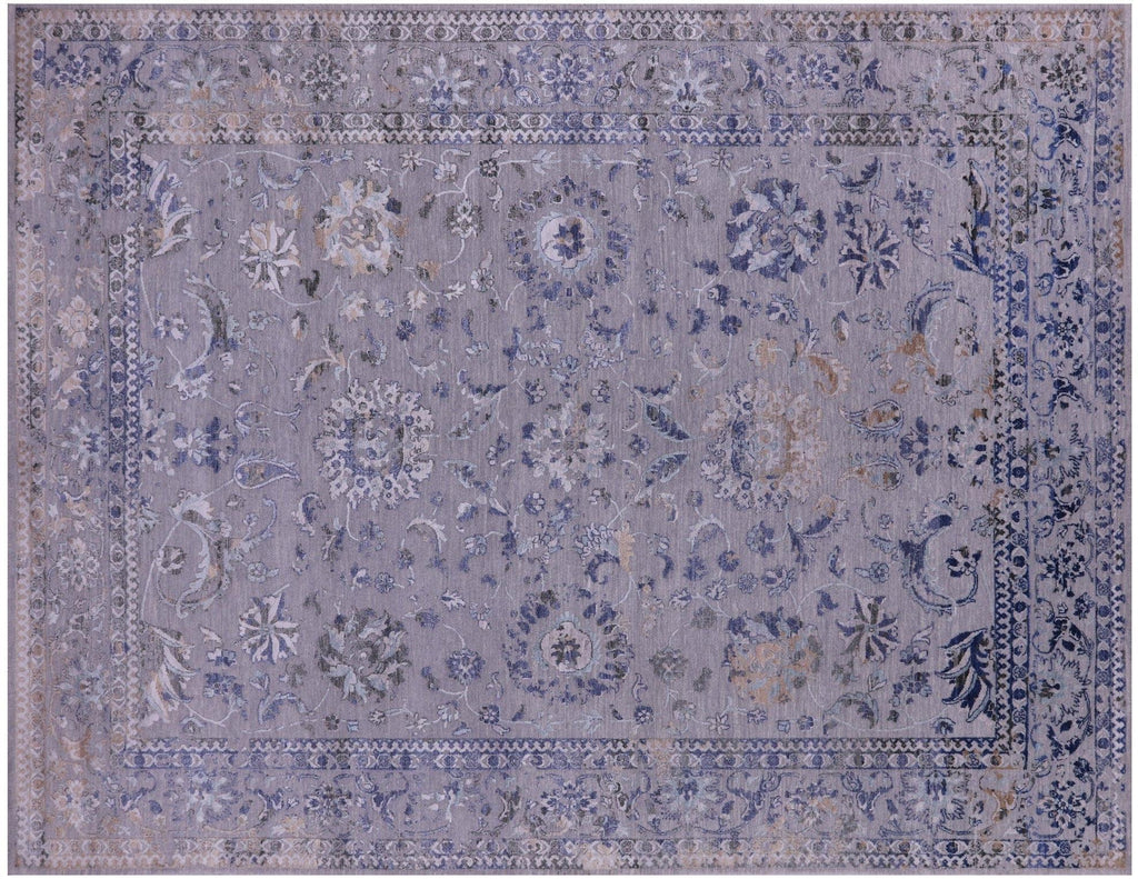 Wool & Silk Hand Knotted Persian Tabriz Rug - Manhattan Rugs