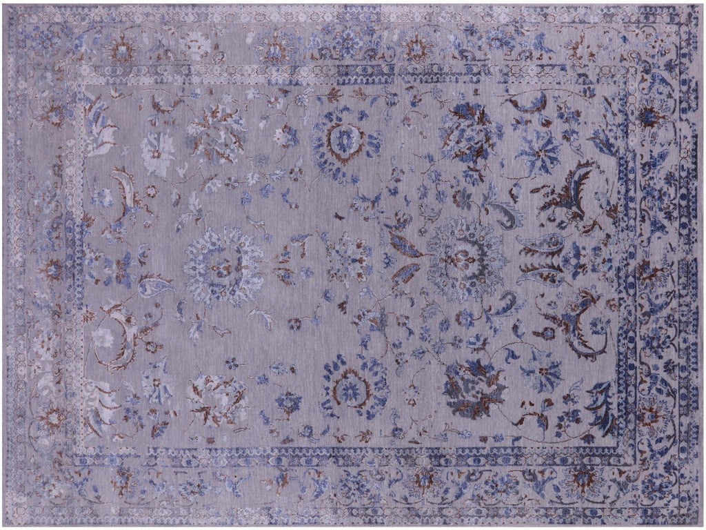 Hand Knotted Wool & Silk Persian Tabriz Rug - Manhattan Rugs