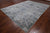 Grey Wool & Silk Handmade Persian Tabriz Rug 8' 10" X 11' 8" - Q19199