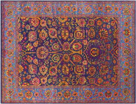 Hand Knotted Persian Tabriz Wool & Silk Rug - Manhattan Rugs