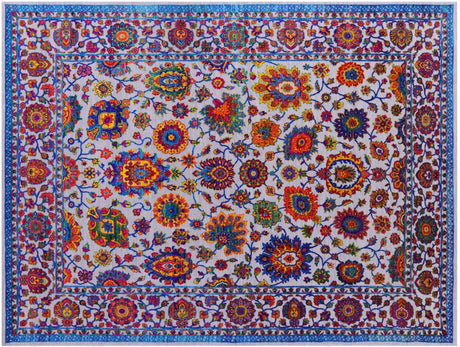 Wool & Silk Persian Tabriz Hand-Knotted Rug - Manhattan Rugs