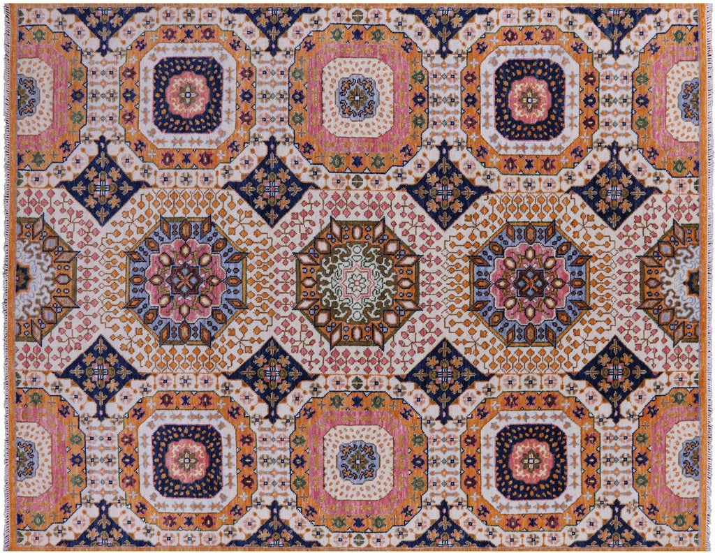 Geometric Handmade Mamluk Wool Rug - Manhattan Rugs