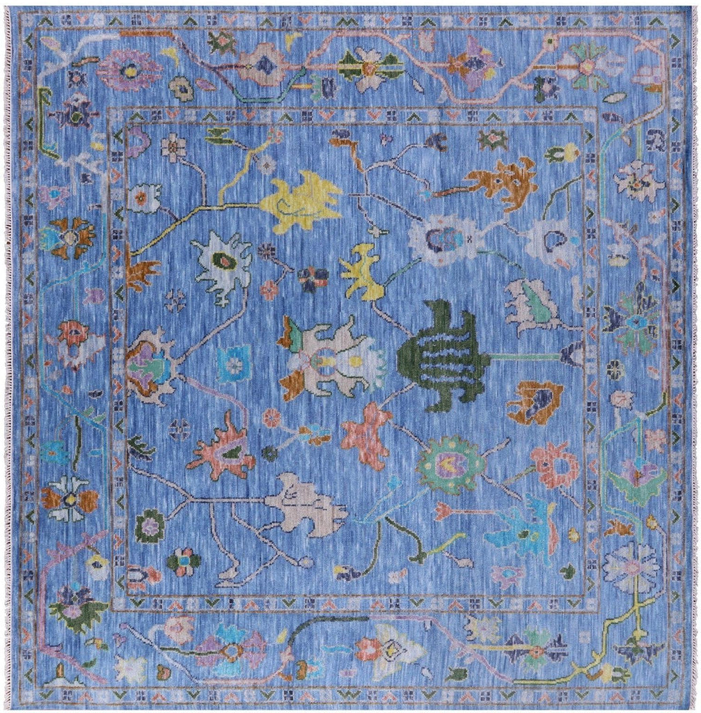 Square Turkish Oushak Handmade Wool Rug - Manhattan Rugs