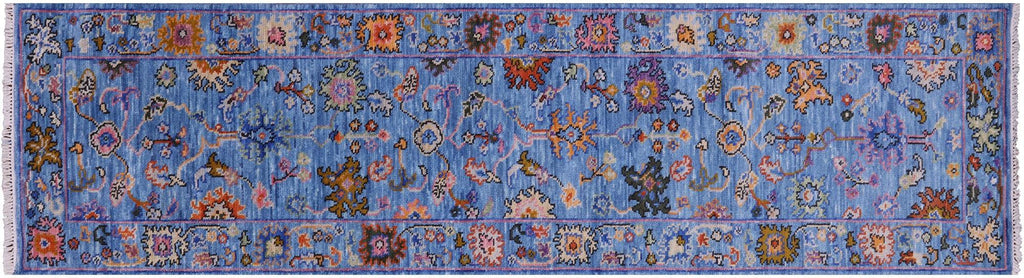 Runner Hand Knotted Turkish Oushak Wool Rug - Manhattan Rugs