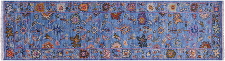 Runner Hand Knotted Turkish Oushak Wool Rug - Manhattan Rugs