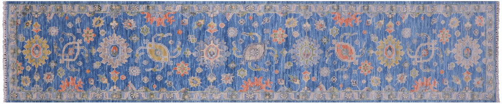 Turkish Oushak Hand Knotted Runner Rug - Manhattan Rugs