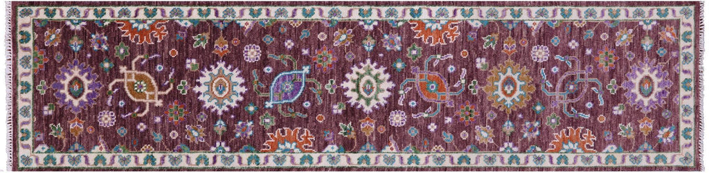 Runner Hand Knotted Turkish Oushak Wool Rug - Manhattan Rugs