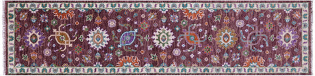 Runner Hand Knotted Turkish Oushak Wool Rug - Manhattan Rugs