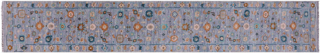 Runner Turkish Oushak Hand Knotted Wool Rug - Manhattan Rugs