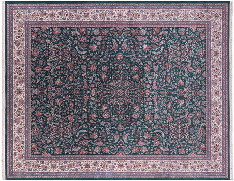 Fine Persian Kashan Hand Knotted Wool & Silk Rug - Manhattan Rugs