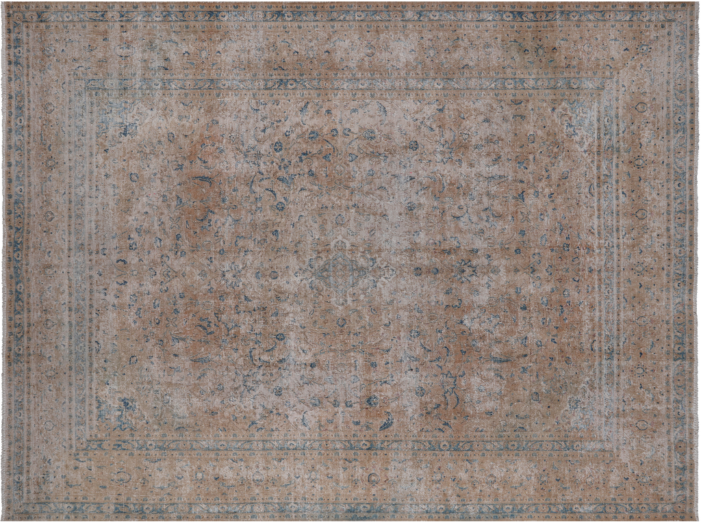 SUPER SALE Persian Vintage White Wash Handmade Wool Rug 9' 8" X 12' 5" - Q19483