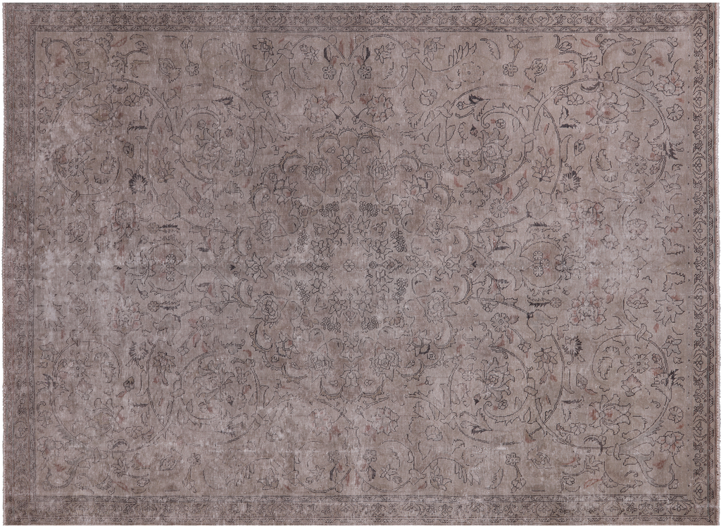 SUPER SALE Ivory 7' 1" X 9' 10" Handmade Persian Vintage White Wash Rug - Q19502