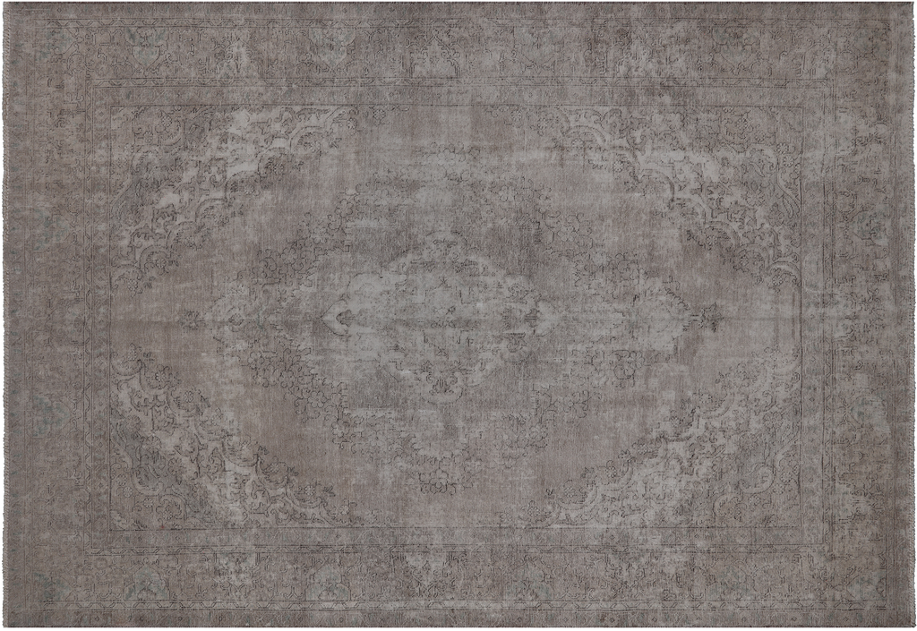 SUPER SALE Ivory 7' 4" X 10' 9" Persian Vintage White Wash Handmade Rug - Q19529