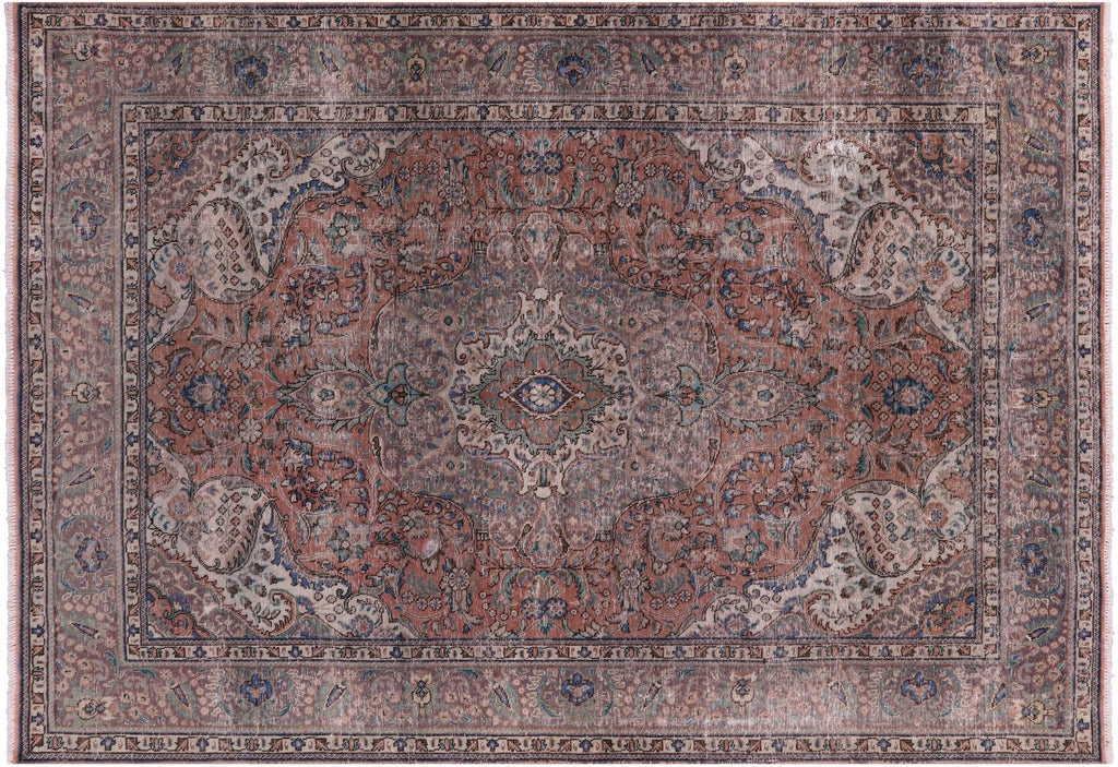 Persian Mashad Overdyed Hand-Knotted Wool Rug - Manhattan Rugs