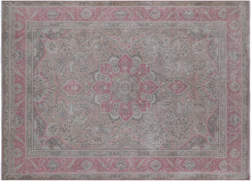 SUPER SALE Hand-Knotted Persian Vintage Rug 8' 3" X 11' 2" - Q19645