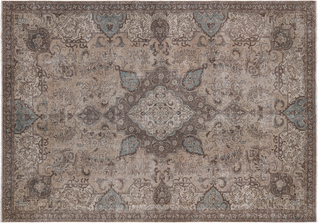 SUPER SALE 7' 7" X 10' 8" Persian Vintage Handmade Wool Rug - Q19652