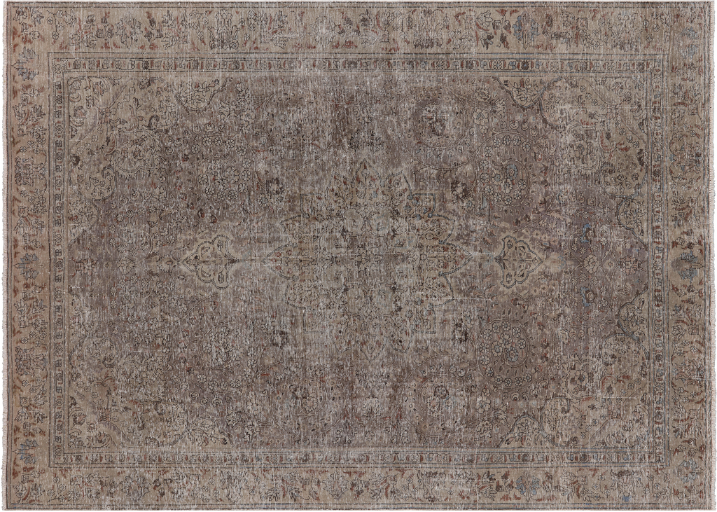 SUPER SALE 8' 0" X 11' 1" Handmade Persian Vintage White Wash Rug - Q19653