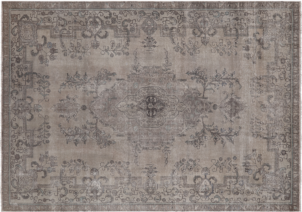 SUPER SALE Ivory 7' 8" X 11' 2" Persian Vintage White Wash Handmade Rug - Q19654