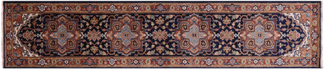 Heriz Serapi Hand Knotted Wool Runner Rug - Manhattan Rugs