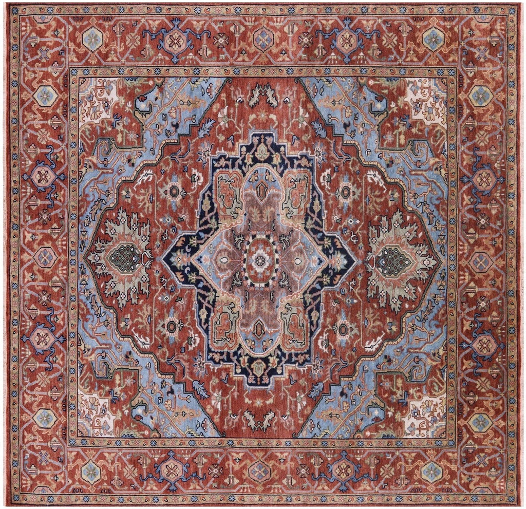 Square Heriz Serapi Handmade Wool Rug - Manhattan Rugs
