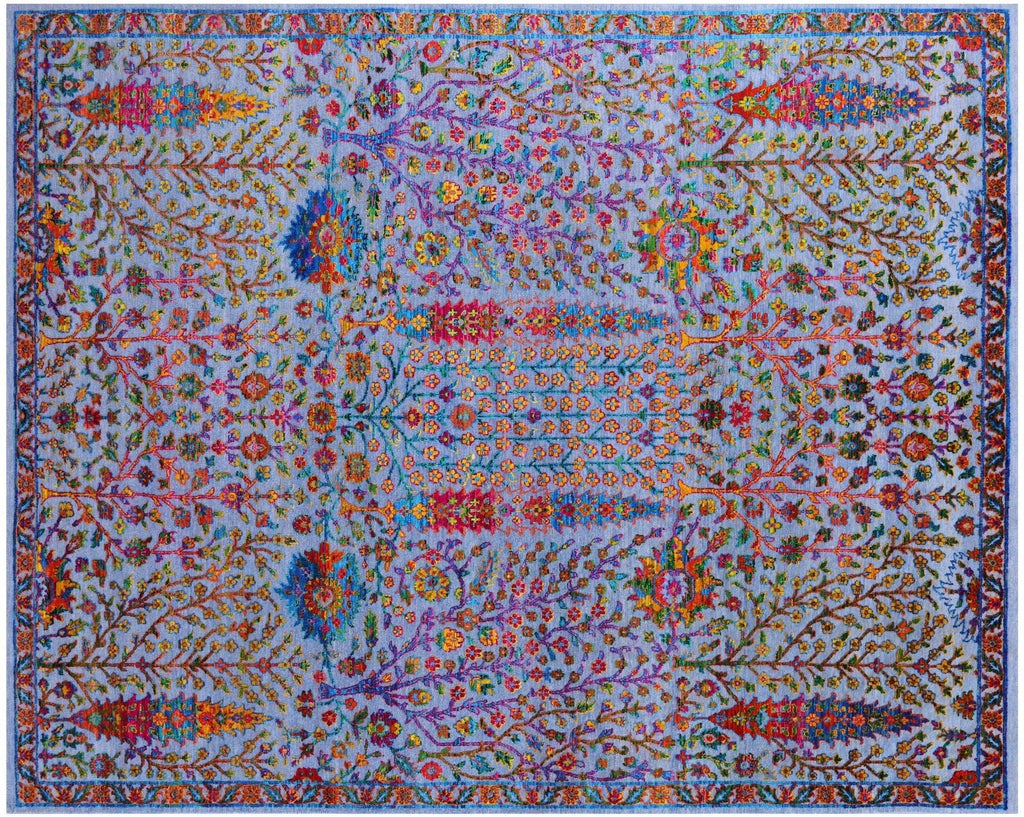 Wool & Silk Persian Ziegler Hand Knotted Rug - Manhattan Rugs