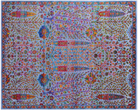 Wool & Silk Persian Ziegler Hand Knotted Rug - Manhattan Rugs