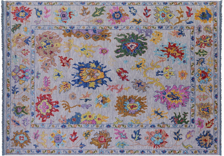 Turkish Oushak Hand- Knotted Wool Rug - Manhattan Rugs