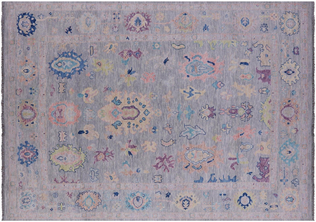 Hand-Knotted Turkish Oushak Wool Rug - Manhattan Rugs