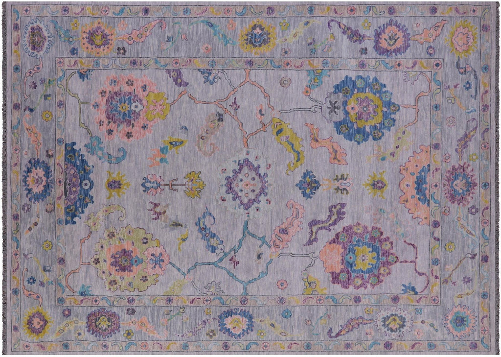 Hand Knotted Turkish Oushak Wool Rug - Manhattan Rugs