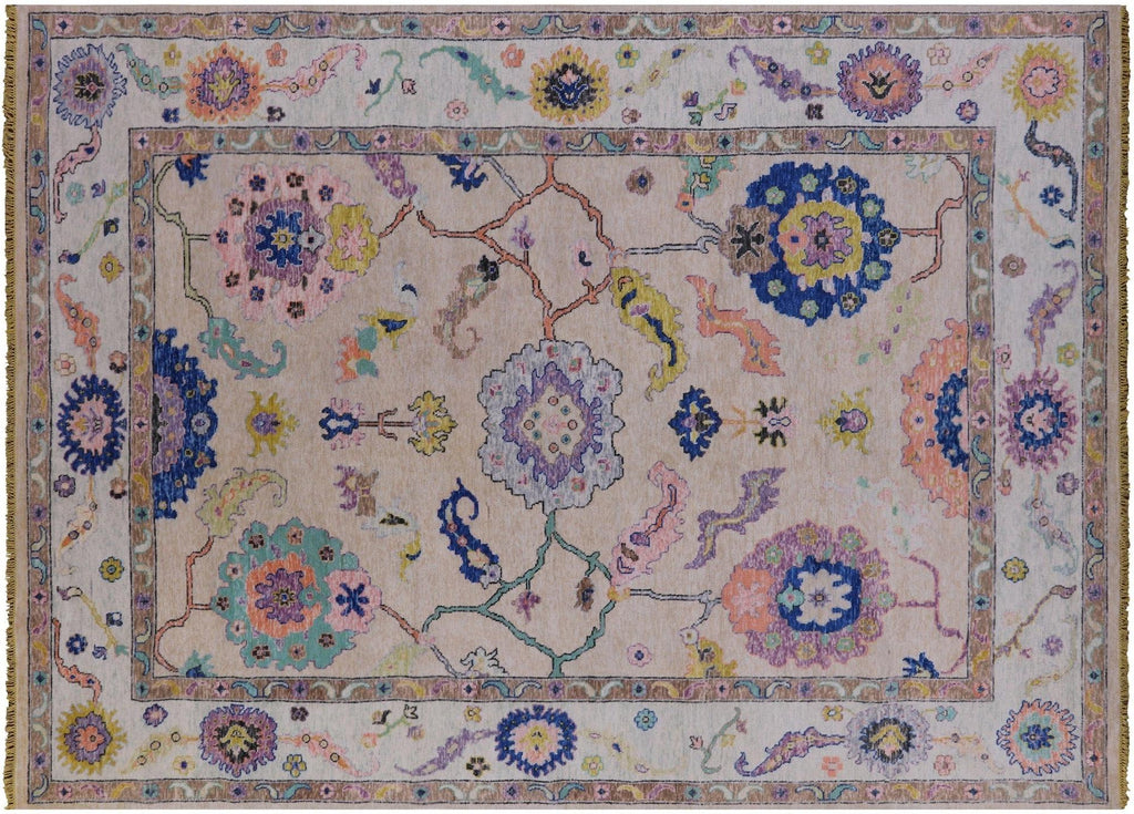 Turkish Oushak Hand Knotted Wool Rug - Manhattan Rugs