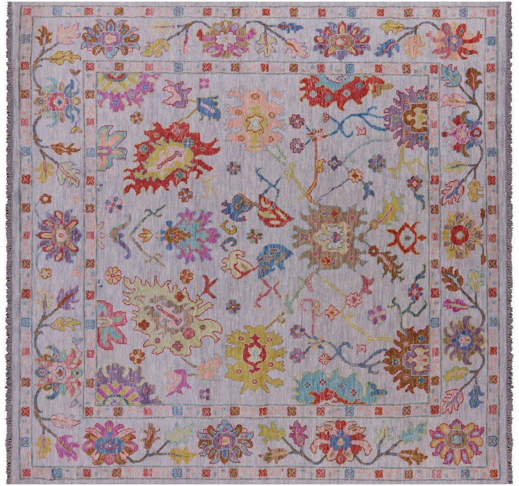 Square Hand Knotted Turkish Oushak Rug - Manhattan Rugs