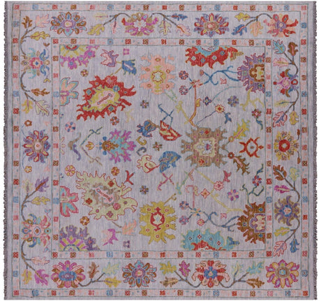 Square Hand Knotted Turkish Oushak Rug - Manhattan Rugs