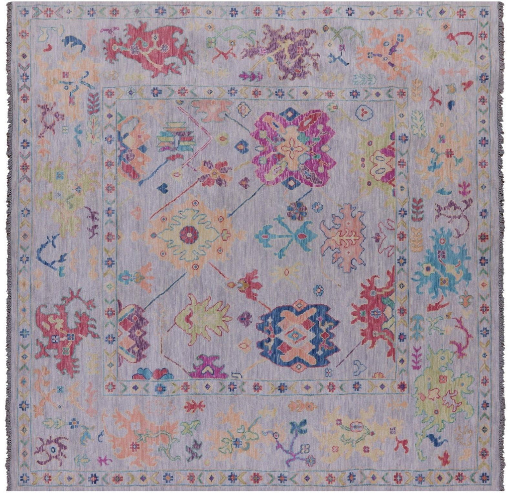 Square Hand Knotted Turkish Oushak Rug - Manhattan Rugs