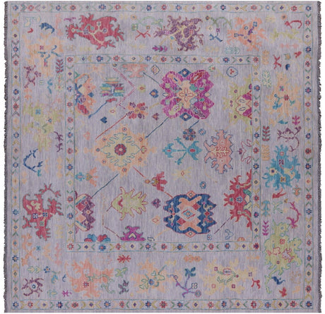 Square Hand Knotted Turkish Oushak Rug - Manhattan Rugs