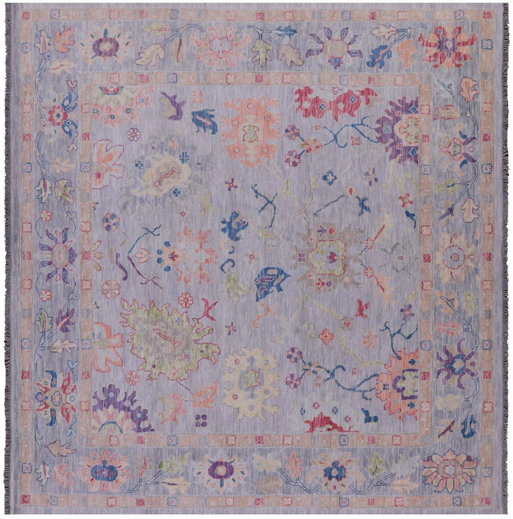 Square Turkish Oushak Hand Knotted Rug - Manhattan Rugs