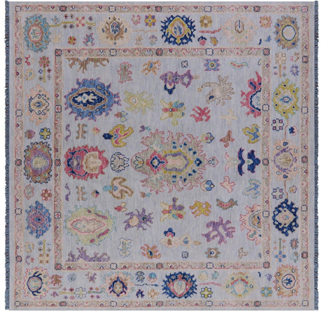Square Turkish Oushak Hand Knotted Rug - Manhattan Rugs