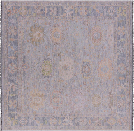 Square Handmade Turkish Oushak Wool Rug - Manhattan Rugs