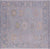 Silver 9' Square Handmade Turkish Angora Oushak Wool Rug - Q19830