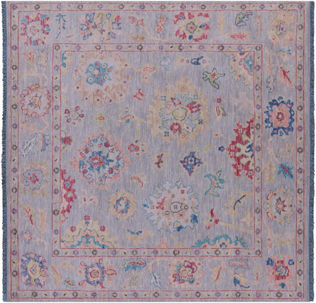 Square Turkish Oushak Handmade Wool Rug - Manhattan Rugs
