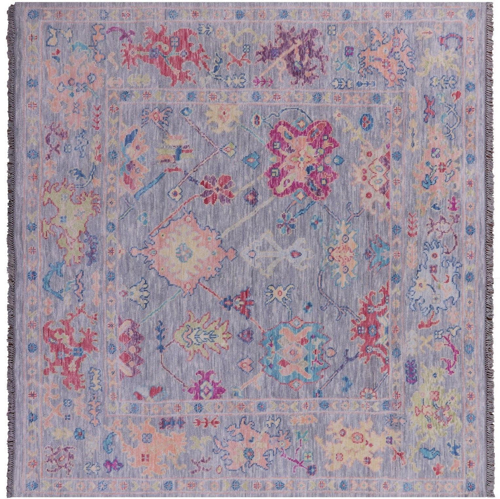 Square Hand Knotted Turkish Oushak Rug - Manhattan Rugs