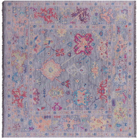 Square Hand Knotted Turkish Oushak Rug - Manhattan Rugs