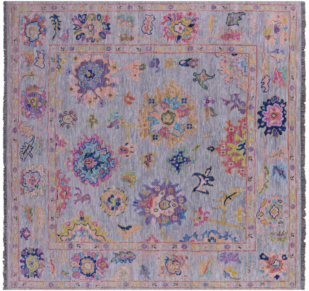 Square Handmade Turkish Oushak Wool Rug - Manhattan Rugs