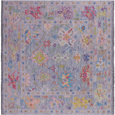 Square Turkish Oushak Handmade Wool Rug - Manhattan Rugs