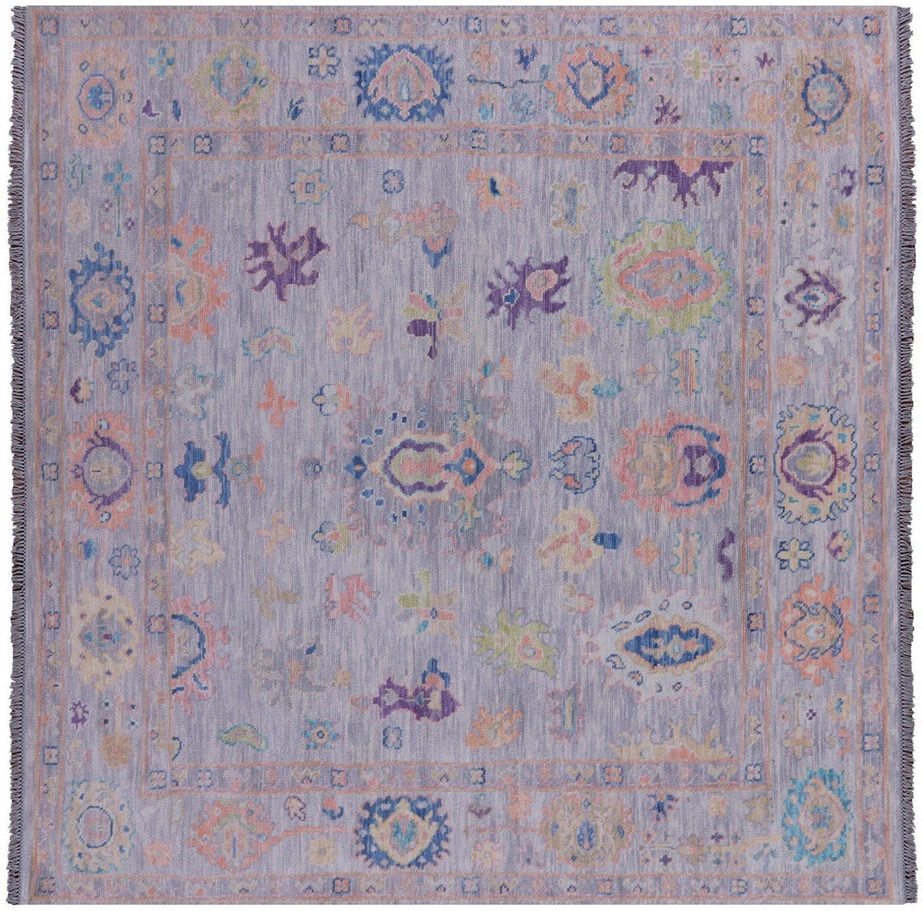 Square Hand Knotted Turkish Oushak Rug - Manhattan Rugs