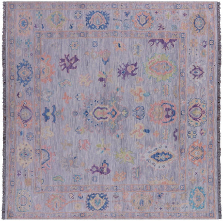 Square Hand Knotted Turkish Oushak Rug - Manhattan Rugs