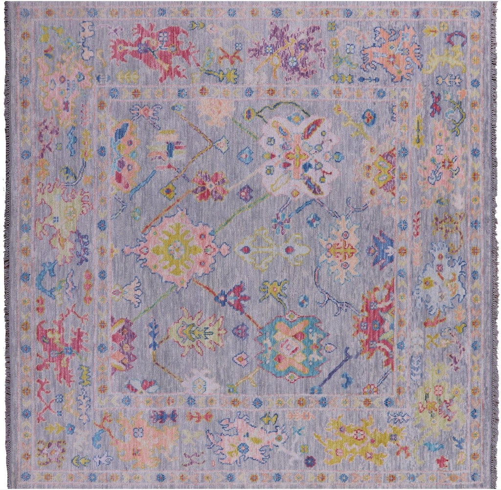 Square Hand Knotted Turkish Oushak Rug - Manhattan Rugs